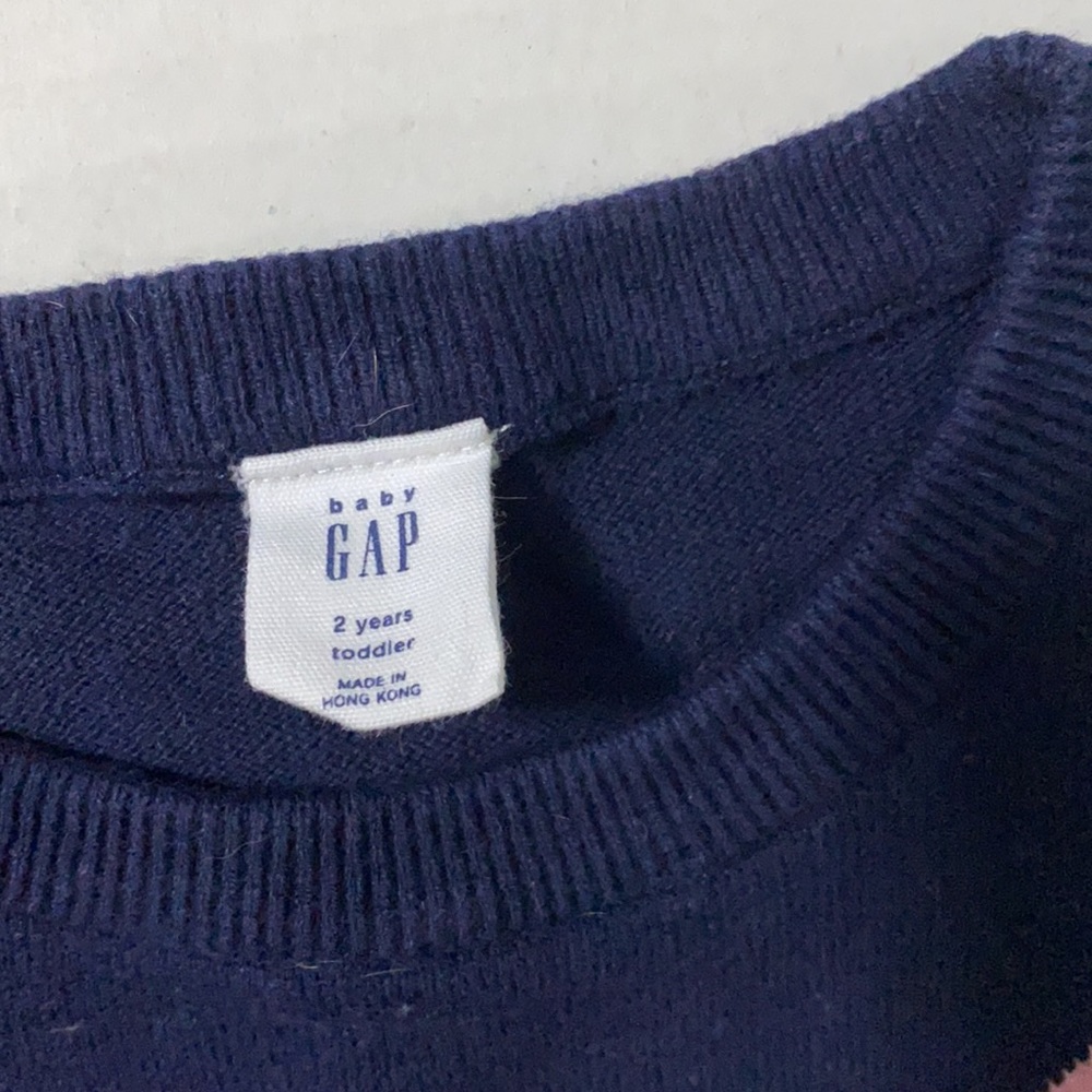 Gap 2T Navy Reindeer Sweater - Picture 5 of 6